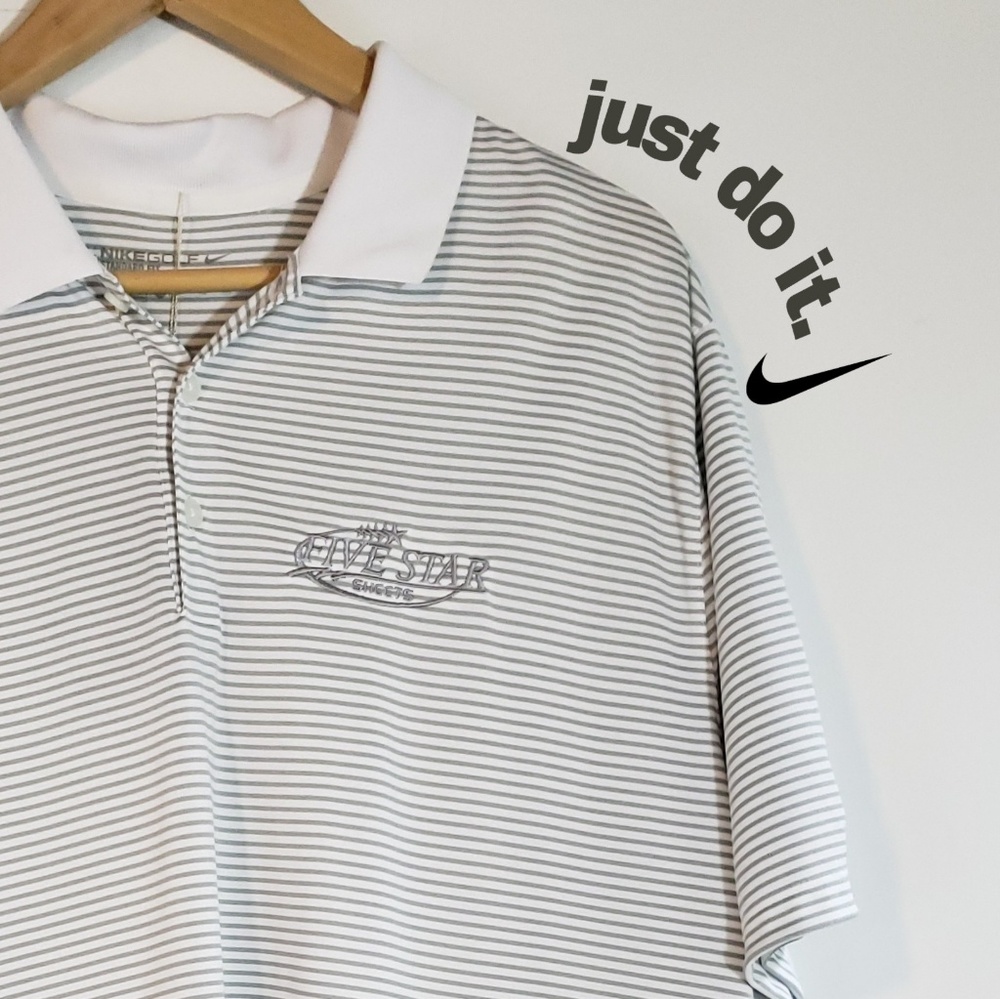 NWT! Nike Men's Dri-FIT Victory Stripe Golf Polo